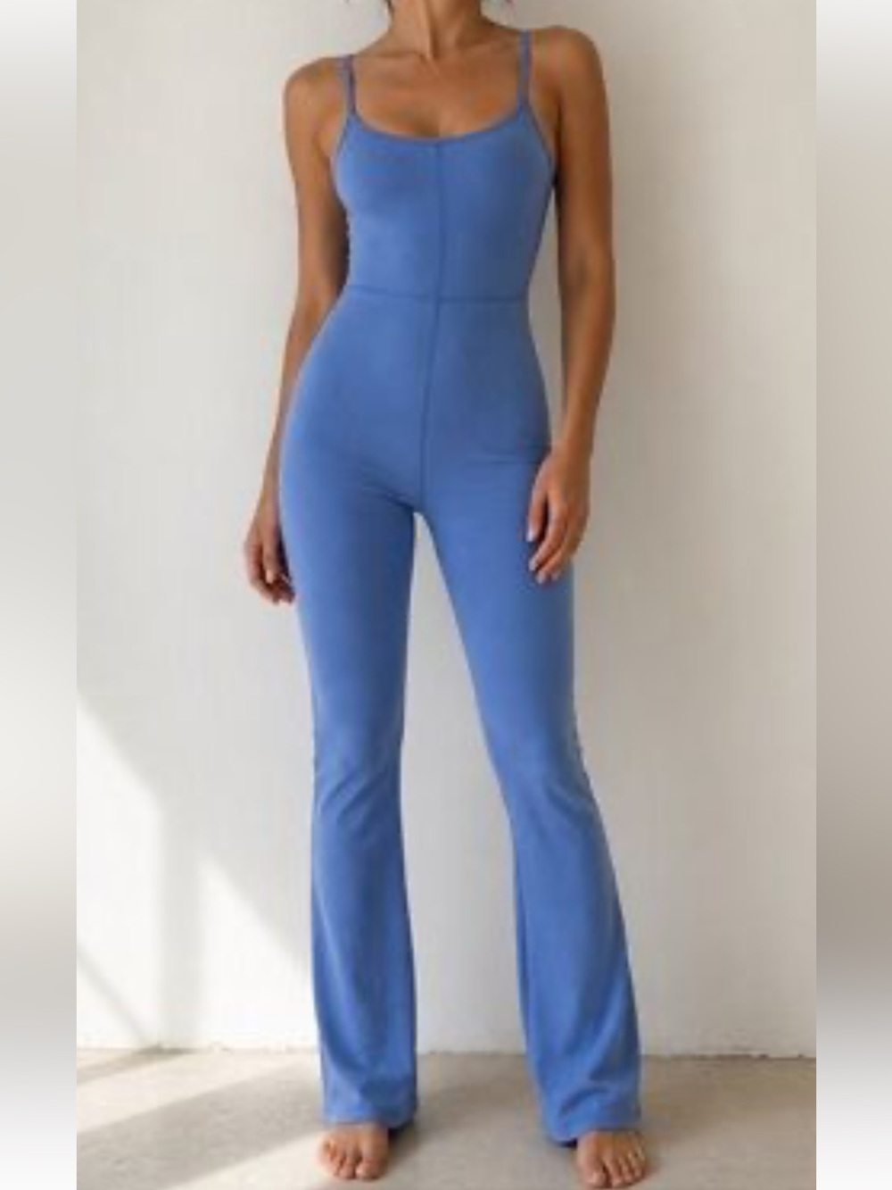 Aritzia Periwinkle Blue Boot Cut Jumpsuit Pants